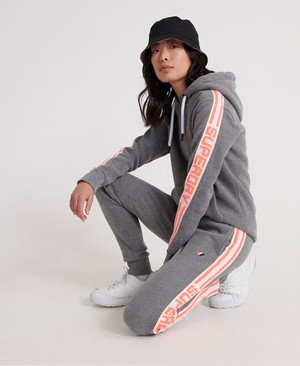 Superdry Modern Coral Label Sport Női Kapucnis Pulóver Szürke | NLVCT3495